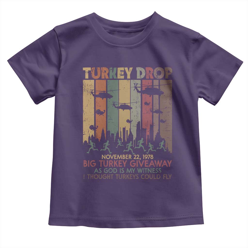 WKRP Turkey Drop Toddler T Shirt Retro First Annual WKRP Funny Thanksgiving Day - Wonder Print Shop