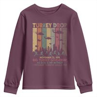 WKRP Turkey Drop Youth Sweatshirt Retro First Annual WKRP Funny Thanksgiving Day - Wonder Print Shop