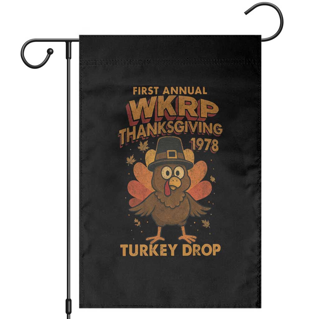 First Annual WKRP Garden Flag Funny Thanksgiving Day WKRP Turkey Drop - Wonder Print Shop