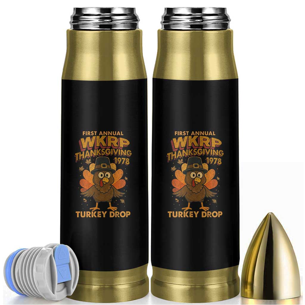First Annual WKRP Bullet Tumbler Funny Thanksgiving Day WKRP Turkey Drop - Wonder Print Shop