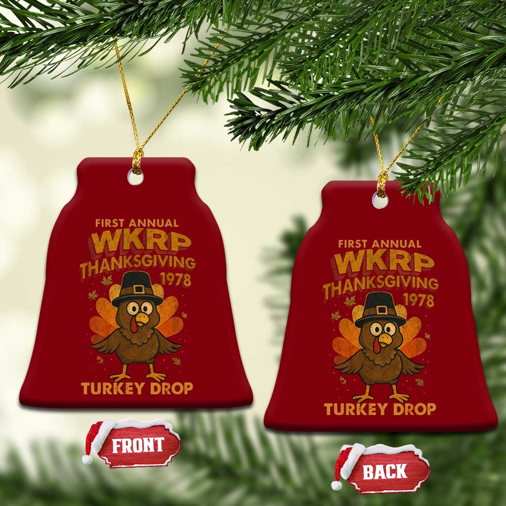 First Annual WKRP Ceramic Ornament Funny Thanksgiving Day WKRP Turkey Drop - Wonder Print Shop