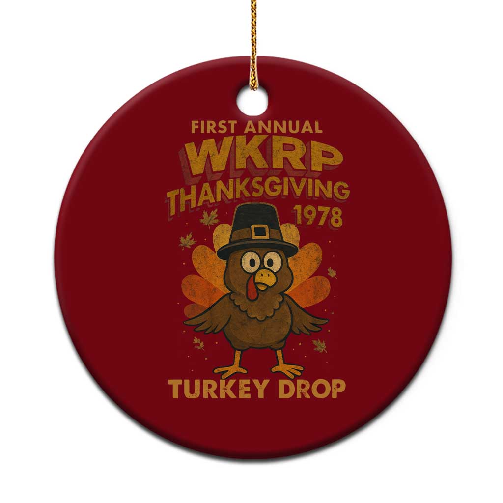First Annual WKRP Ceramic Ornament Funny Thanksgiving Day WKRP Turkey Drop - Wonder Print Shop