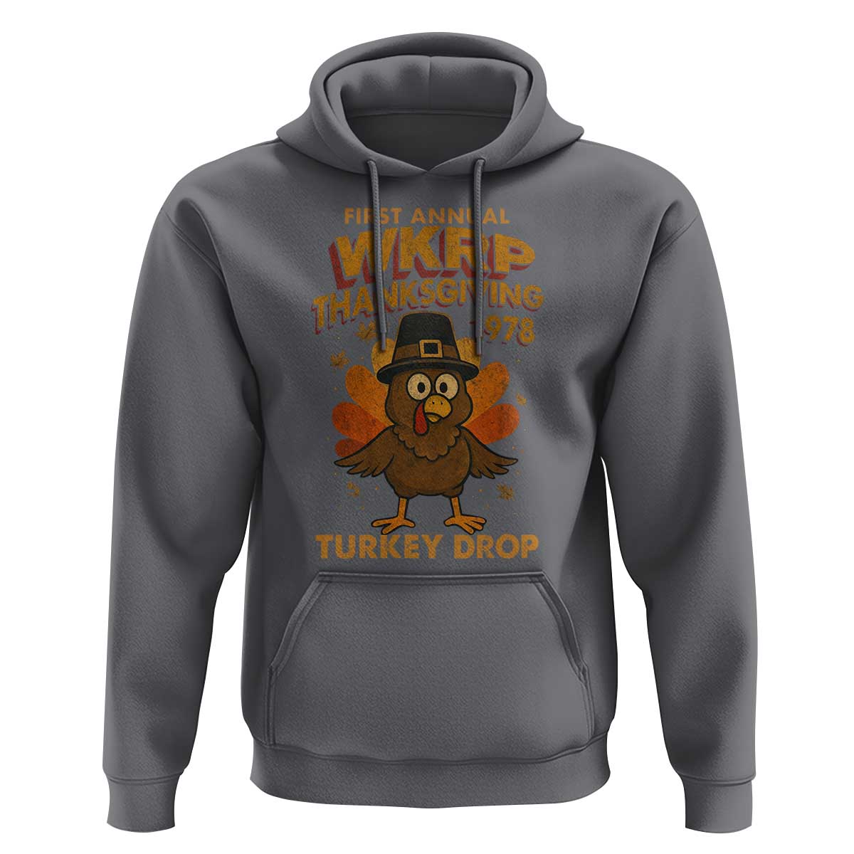 First Annual WKRP Hoodie Funny Thanksgiving Day WKRP Turkey Drop - Wonder Print Shop