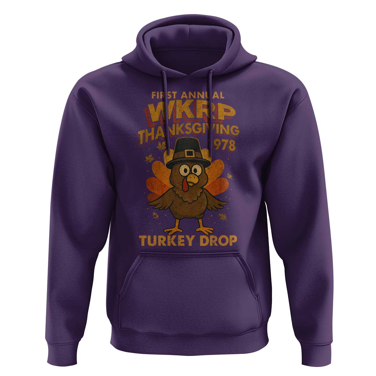 First Annual WKRP Hoodie Funny Thanksgiving Day WKRP Turkey Drop - Wonder Print Shop
