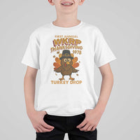 First Annual WKRP T Shirt For Kid Funny Thanksgiving Day WKRP Turkey Drop - Wonder Print Shop