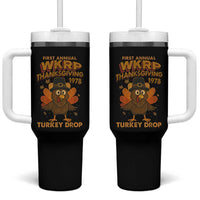 First Annual WKRP Tumbler With Handle Funny Thanksgiving Day WKRP Turkey Drop - Wonder Print Shop