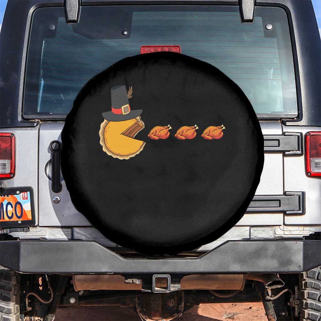 Thanksgiving Video Game Spare Tire Cover Pumpkin Pie Eating Turkey Gamer Patch Day - Wonder Print Shop