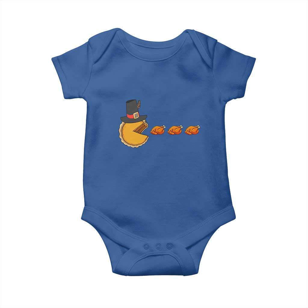 Thanksgiving Video Game Baby Onesie Pumpkin Pie Eating Turkey Gamer Patch Day - Wonder Print Shop
