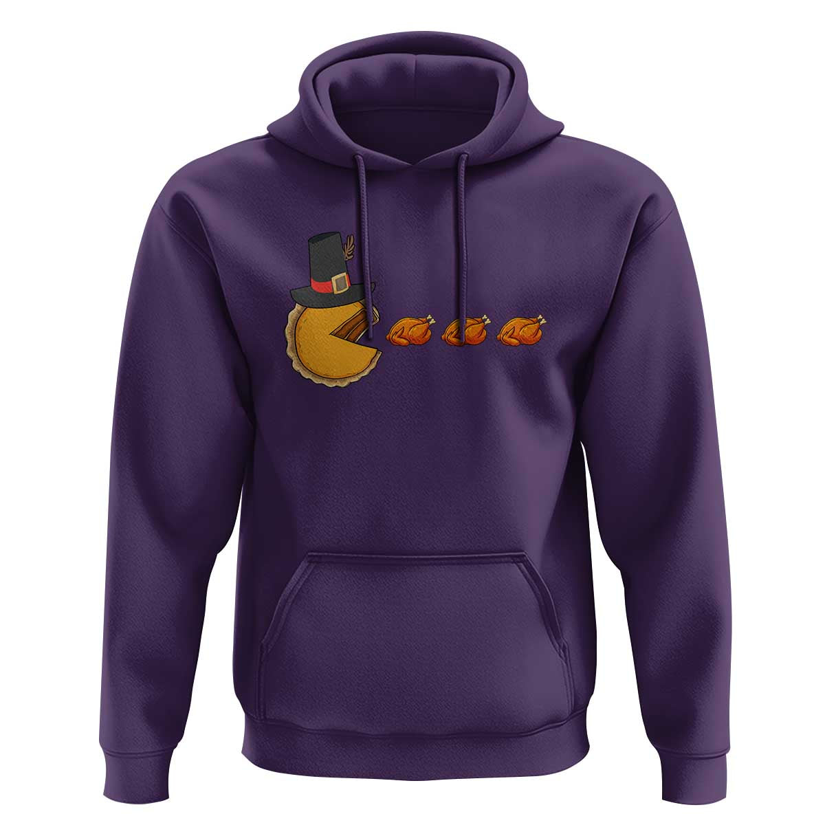 Thanksgiving Video Game Hoodie Pumpkin Pie Eating Turkey Gamer Patch Day - Wonder Print Shop