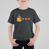 Thanksgiving Video Game T Shirt For Kid Pumpkin Pie Eating Turkey Gamer Patch Day - Wonder Print Shop