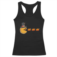 Thanksgiving Video Game Racerback Tank Top Pumpkin Pie Eating Turkey Gamer Patch Day - Wonder Print Shop