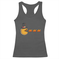 Thanksgiving Video Game Racerback Tank Top Pumpkin Pie Eating Turkey Gamer Patch Day - Wonder Print Shop
