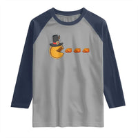 Thanksgiving Video Game Raglan Shirt Pumpkin Pie Eating Turkey Gamer Patch Day - Wonder Print Shop