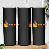 Thanksgiving Video Game Skinny Tumbler Pumpkin Pie Eating Turkey Gamer Patch Day - Wonder Print Shop
