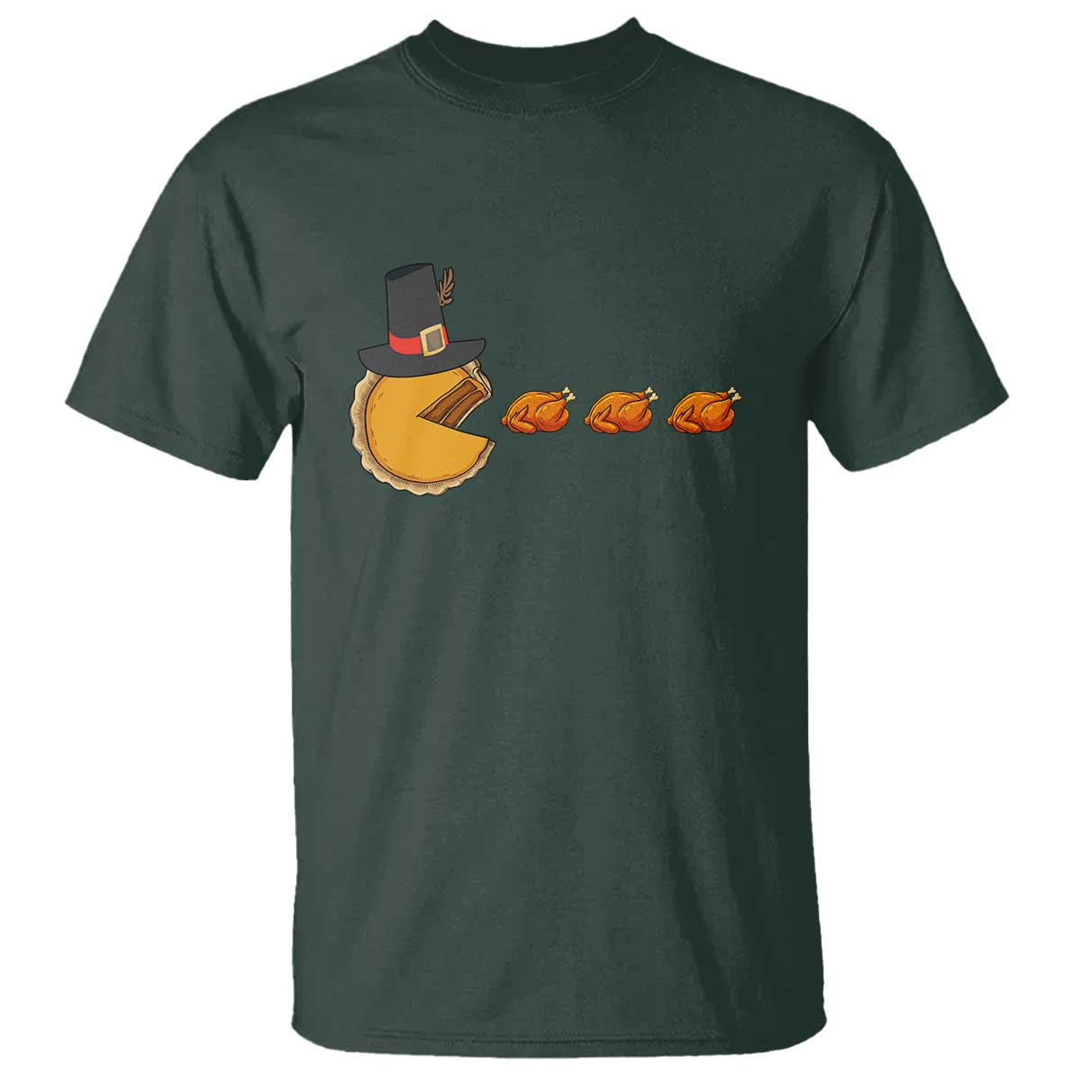 Thanksgiving Video Game T Shirt Pumpkin Pie Eating Turkey Gamer Patch Day - Wonder Print Shop