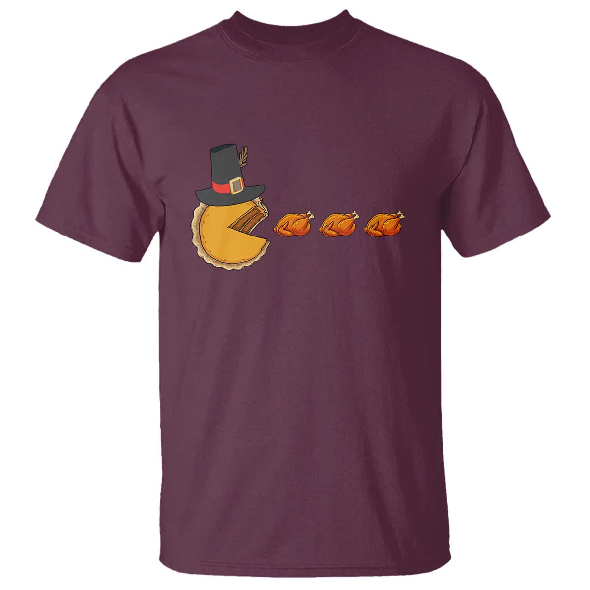 Thanksgiving Video Game T Shirt Pumpkin Pie Eating Turkey Gamer Patch Day - Wonder Print Shop