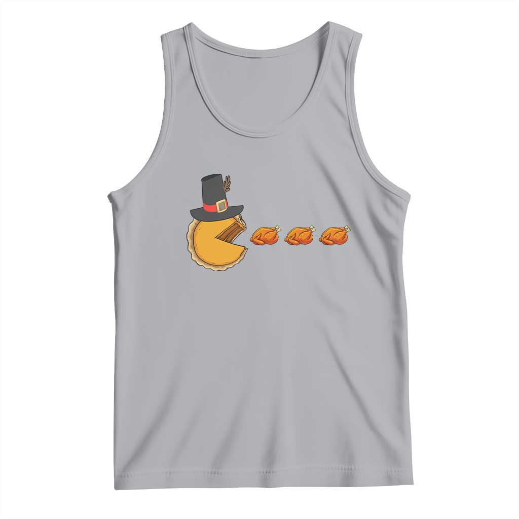 Thanksgiving Video Game Tank Top Pumpkin Pie Eating Turkey Gamer Patch Day - Wonder Print Shop