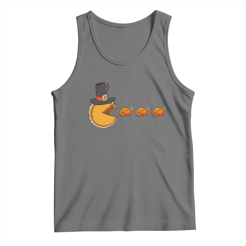 Thanksgiving Video Game Tank Top Pumpkin Pie Eating Turkey Gamer Patch Day - Wonder Print Shop