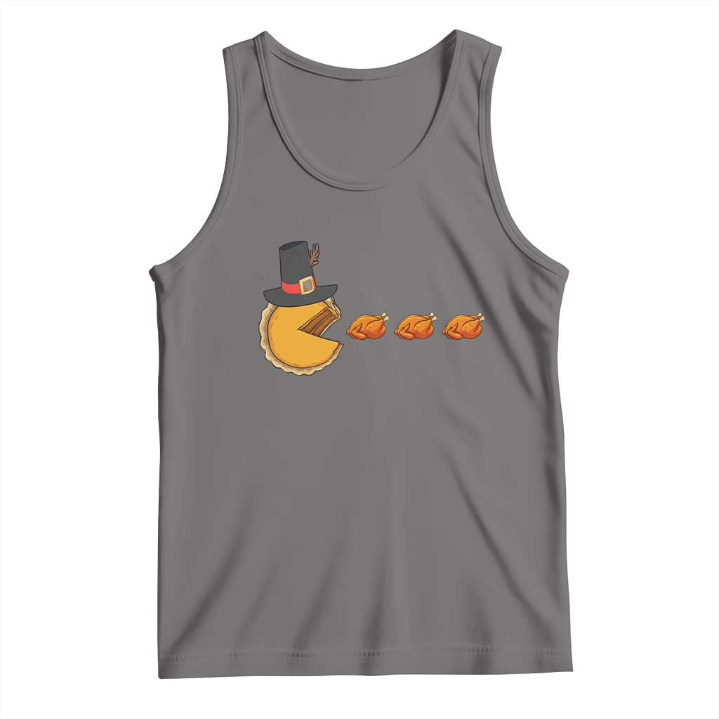 Thanksgiving Video Game Tank Top Pumpkin Pie Eating Turkey Gamer Patch Day - Wonder Print Shop