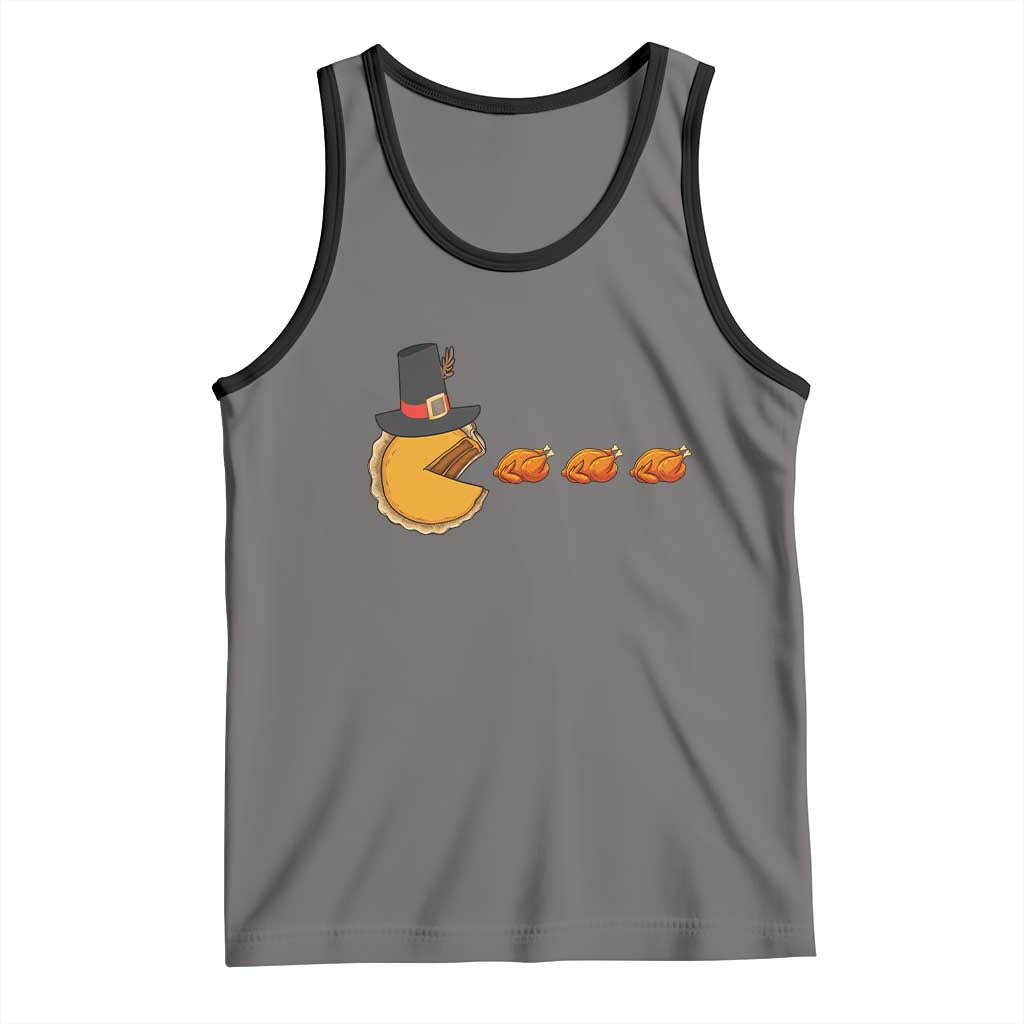 Thanksgiving Video Game Tank Top Pumpkin Pie Eating Turkey Gamer Patch Day - Wonder Print Shop