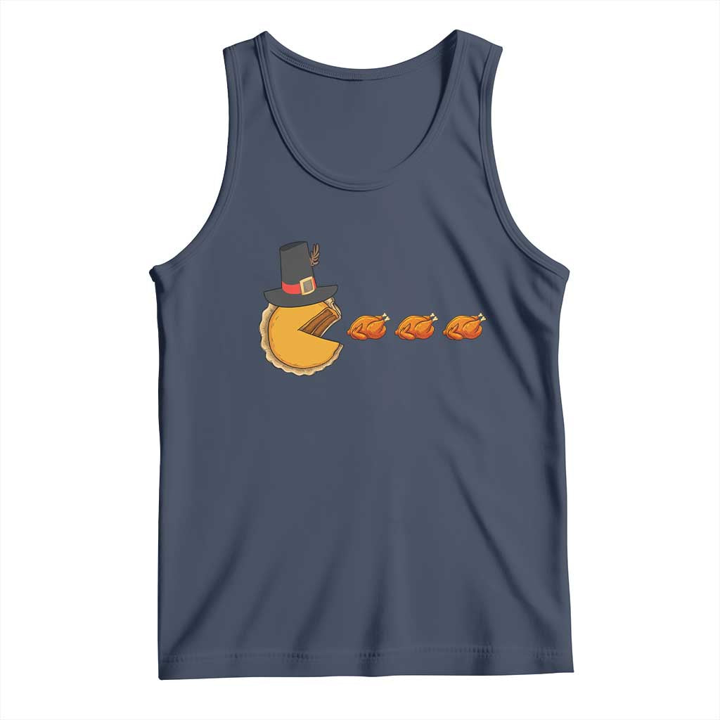 Thanksgiving Video Game Tank Top Pumpkin Pie Eating Turkey Gamer Patch Day - Wonder Print Shop