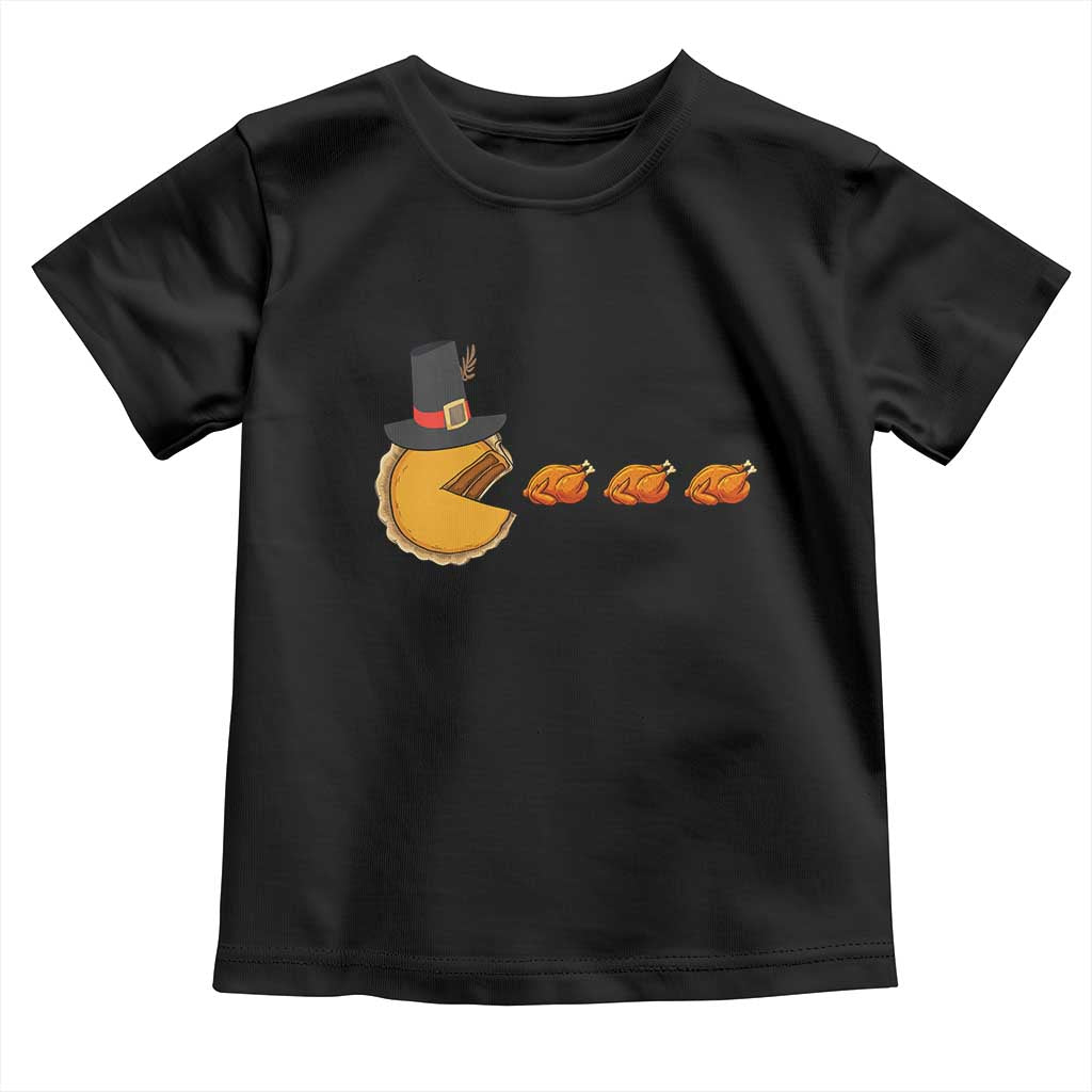 Thanksgiving Video Game Toddler T Shirt Pumpkin Pie Eating Turkey Gamer Patch Day - Wonder Print Shop