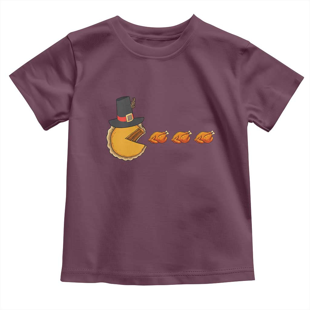 Thanksgiving Video Game Toddler T Shirt Pumpkin Pie Eating Turkey Gamer Patch Day - Wonder Print Shop