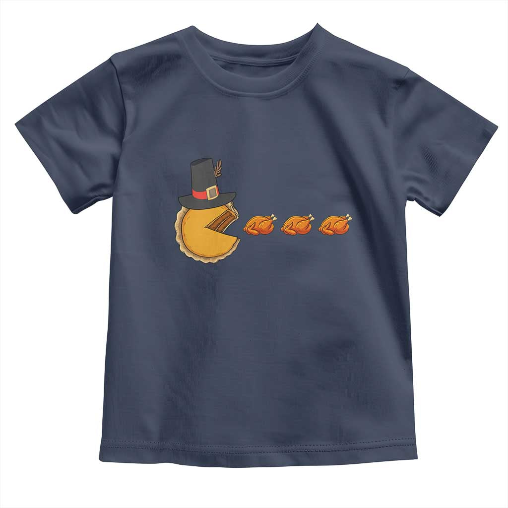 Thanksgiving Video Game Toddler T Shirt Pumpkin Pie Eating Turkey Gamer Patch Day - Wonder Print Shop