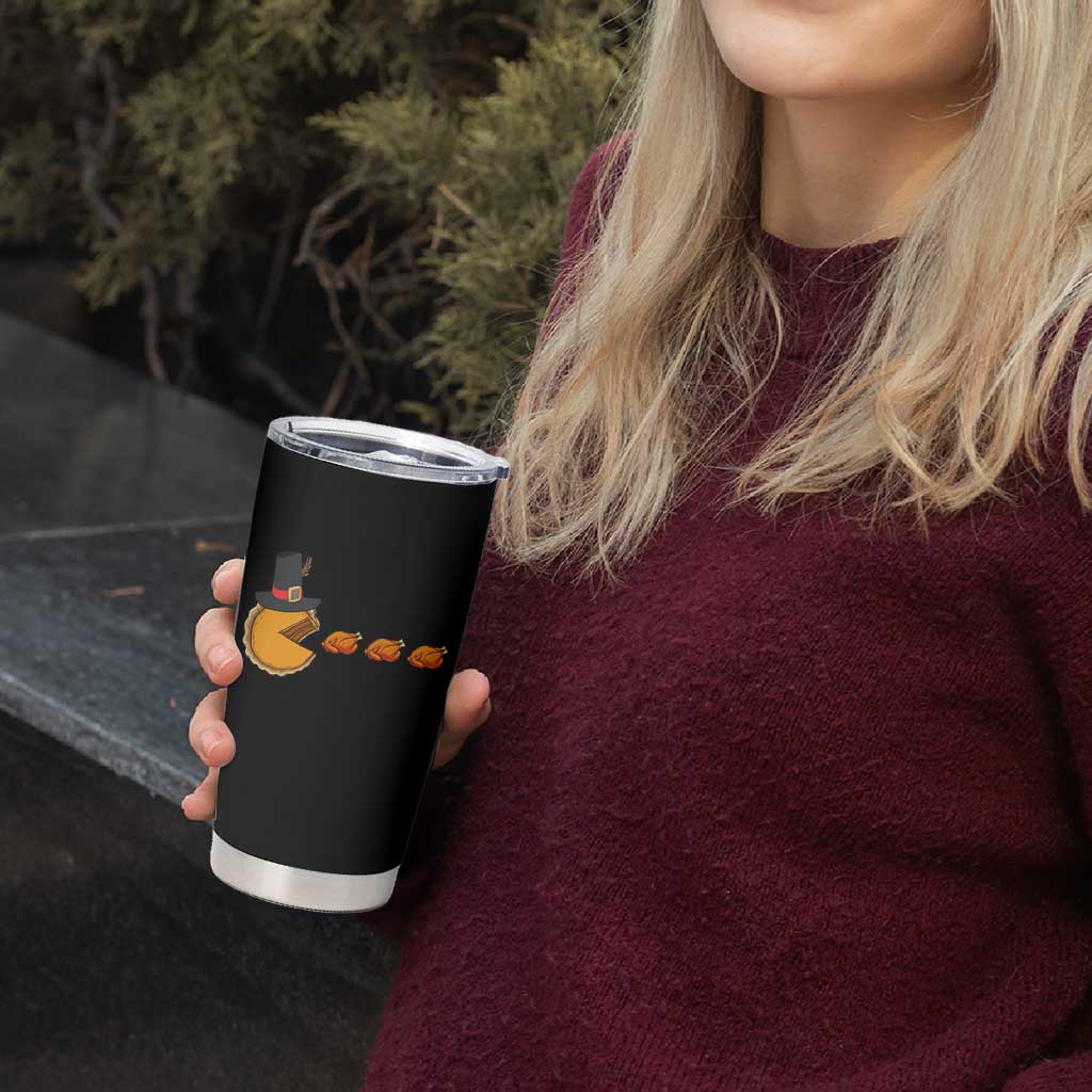 Thanksgiving Video Game Tumbler Cup Pumpkin Pie Eating Turkey Gamer Patch Day - Wonder Print Shop