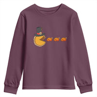 Thanksgiving Video Game Youth Sweatshirt Pumpkin Pie Eating Turkey Gamer Patch Day - Wonder Print Shop
