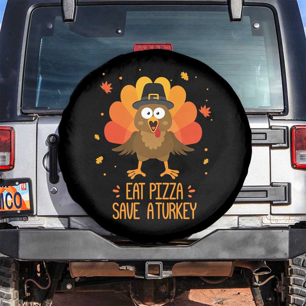 Save A Turkey Eat Pizza Spare Tire Cover Funny Thanksgiving - Wonder Print Shop