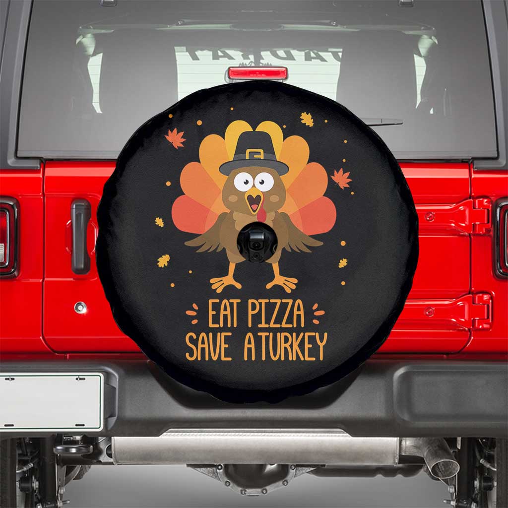 Save A Turkey Eat Pizza Spare Tire Cover Funny Thanksgiving - Wonder Print Shop