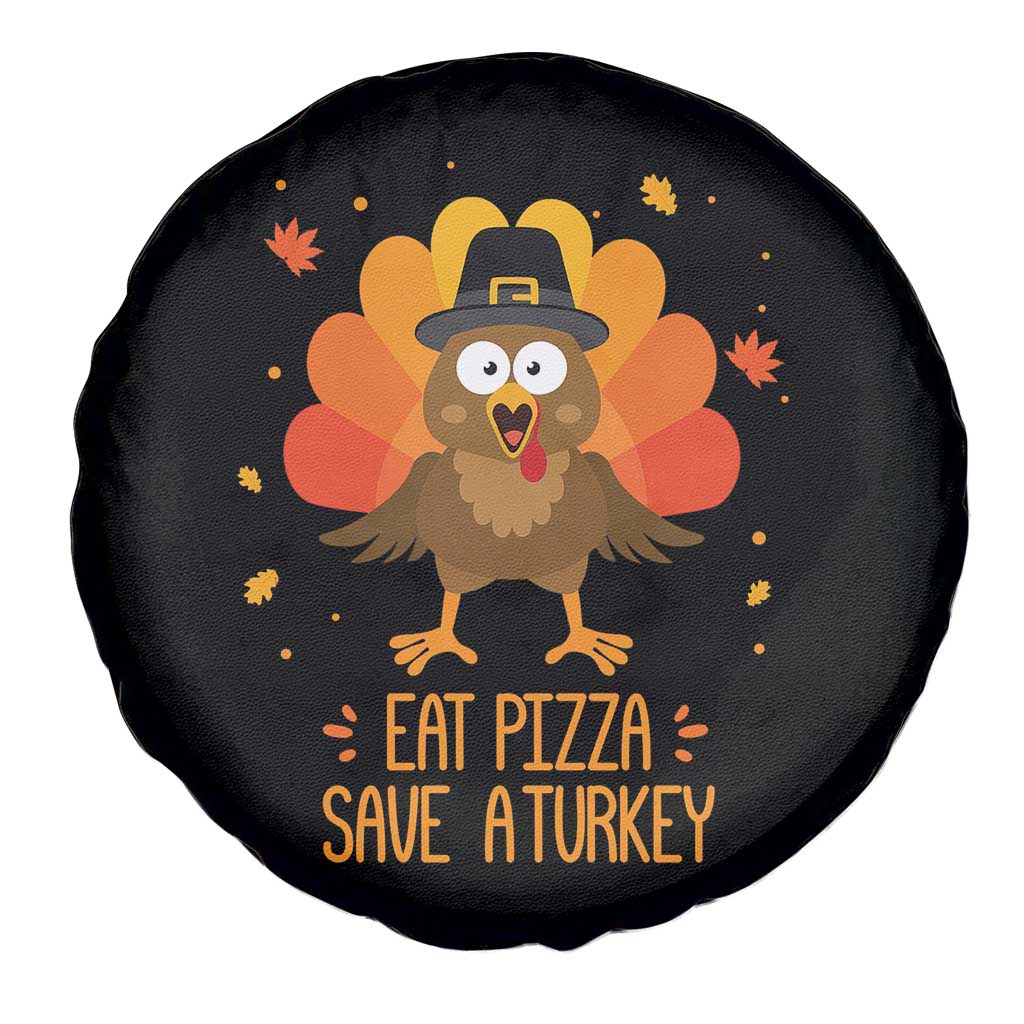 Save A Turkey Eat Pizza Spare Tire Cover Funny Thanksgiving - Wonder Print Shop