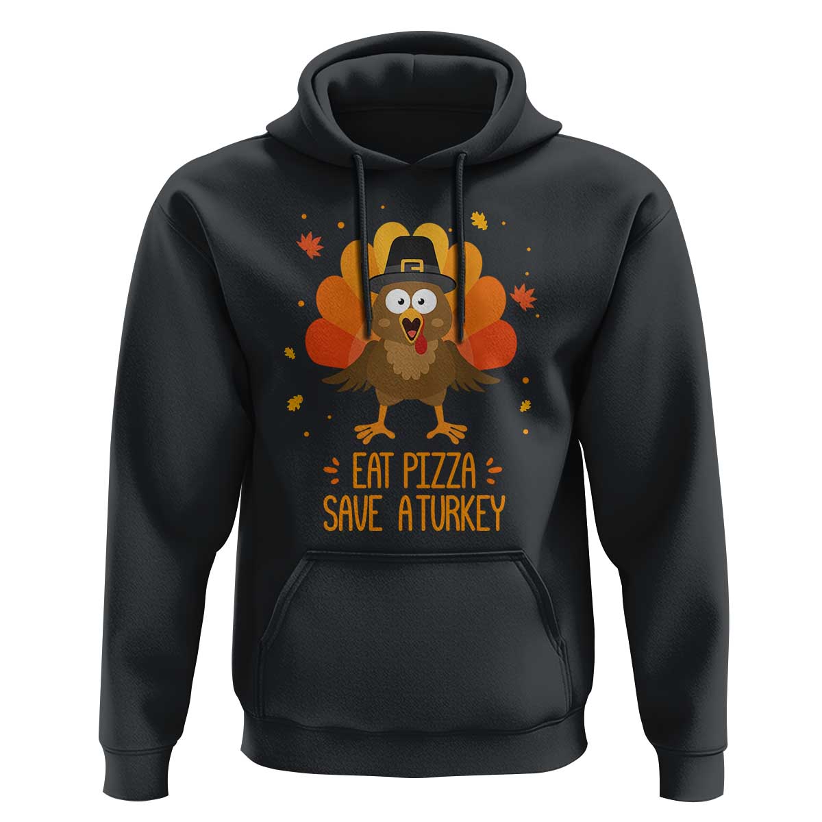 Save A Turkey Eat Pizza Hoodie Funny Thanksgiving - Wonder Print Shop