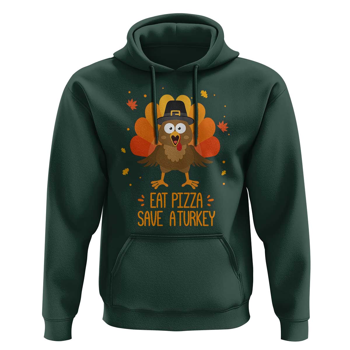 Save A Turkey Eat Pizza Hoodie Funny Thanksgiving - Wonder Print Shop
