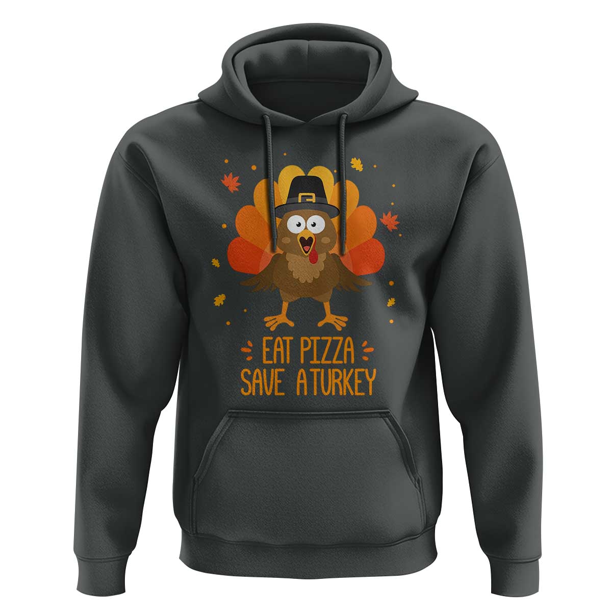 Save A Turkey Eat Pizza Hoodie Funny Thanksgiving - Wonder Print Shop