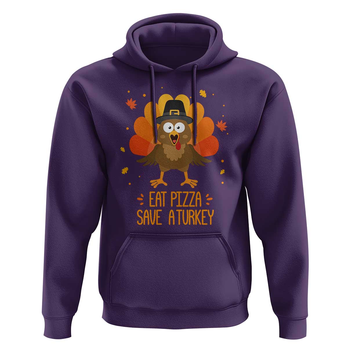 Save A Turkey Eat Pizza Hoodie Funny Thanksgiving - Wonder Print Shop