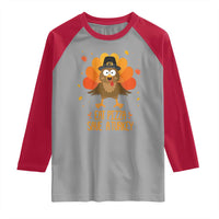 Save A Turkey Eat Pizza Raglan Shirt Funny Thanksgiving - Wonder Print Shop