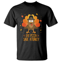 Save A Turkey Eat Pizza T Shirt Funny Thanksgiving - Wonder Print Shop