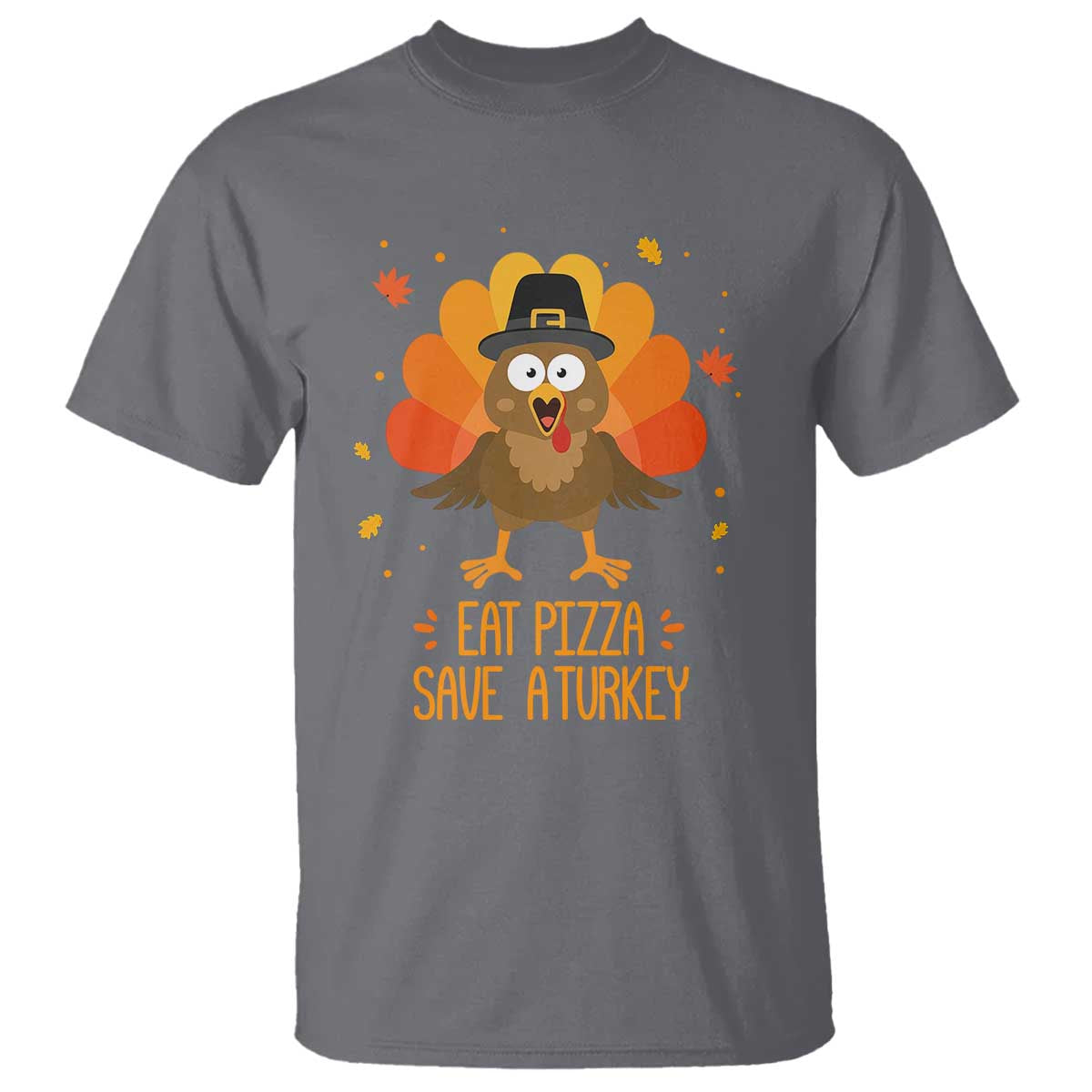 Save A Turkey Eat Pizza T Shirt Funny Thanksgiving - Wonder Print Shop