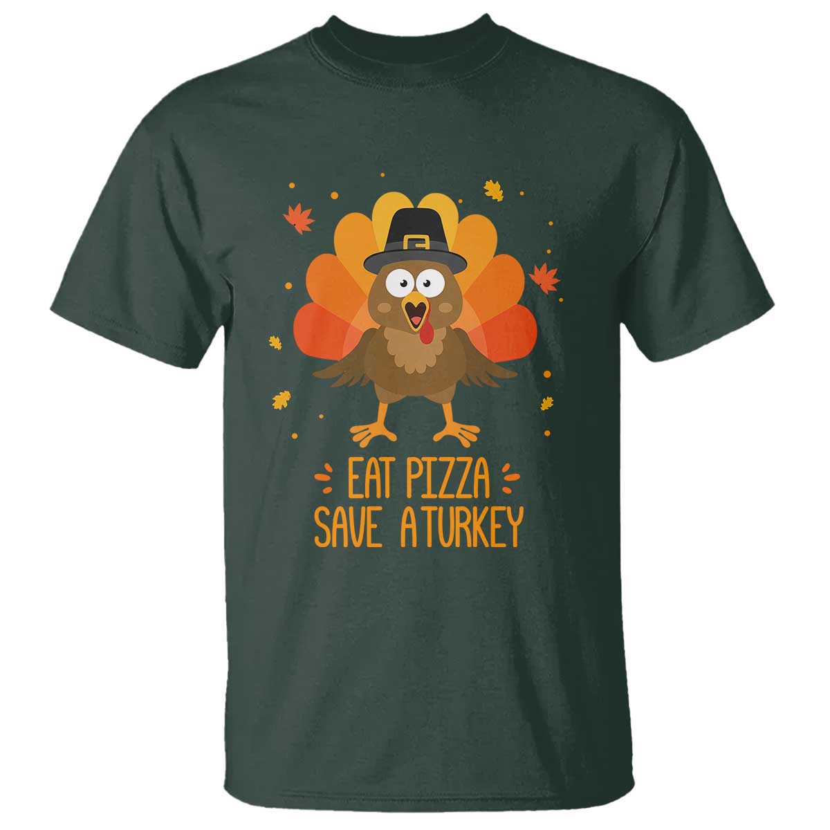 Save A Turkey Eat Pizza T Shirt Funny Thanksgiving - Wonder Print Shop
