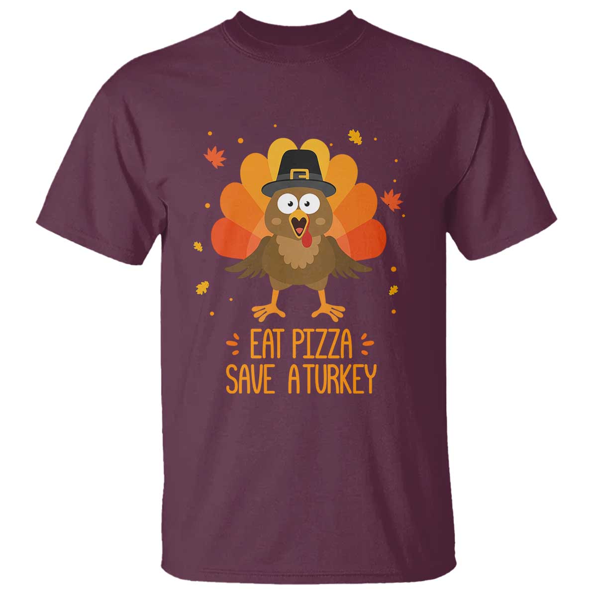 Save A Turkey Eat Pizza T Shirt Funny Thanksgiving - Wonder Print Shop