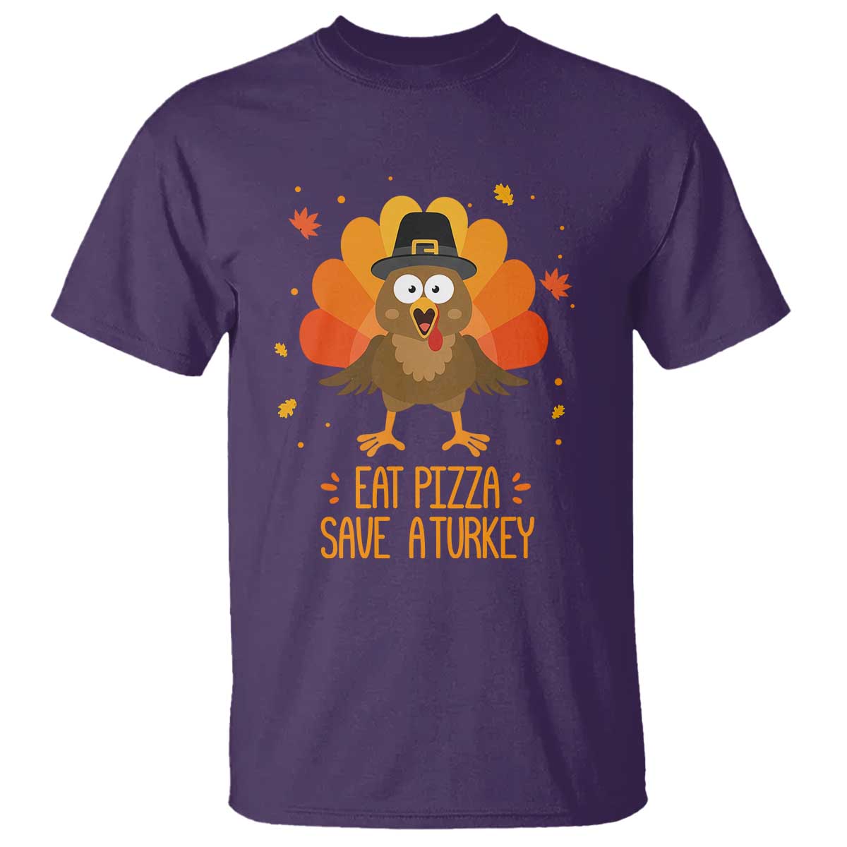 Save A Turkey Eat Pizza T Shirt Funny Thanksgiving - Wonder Print Shop