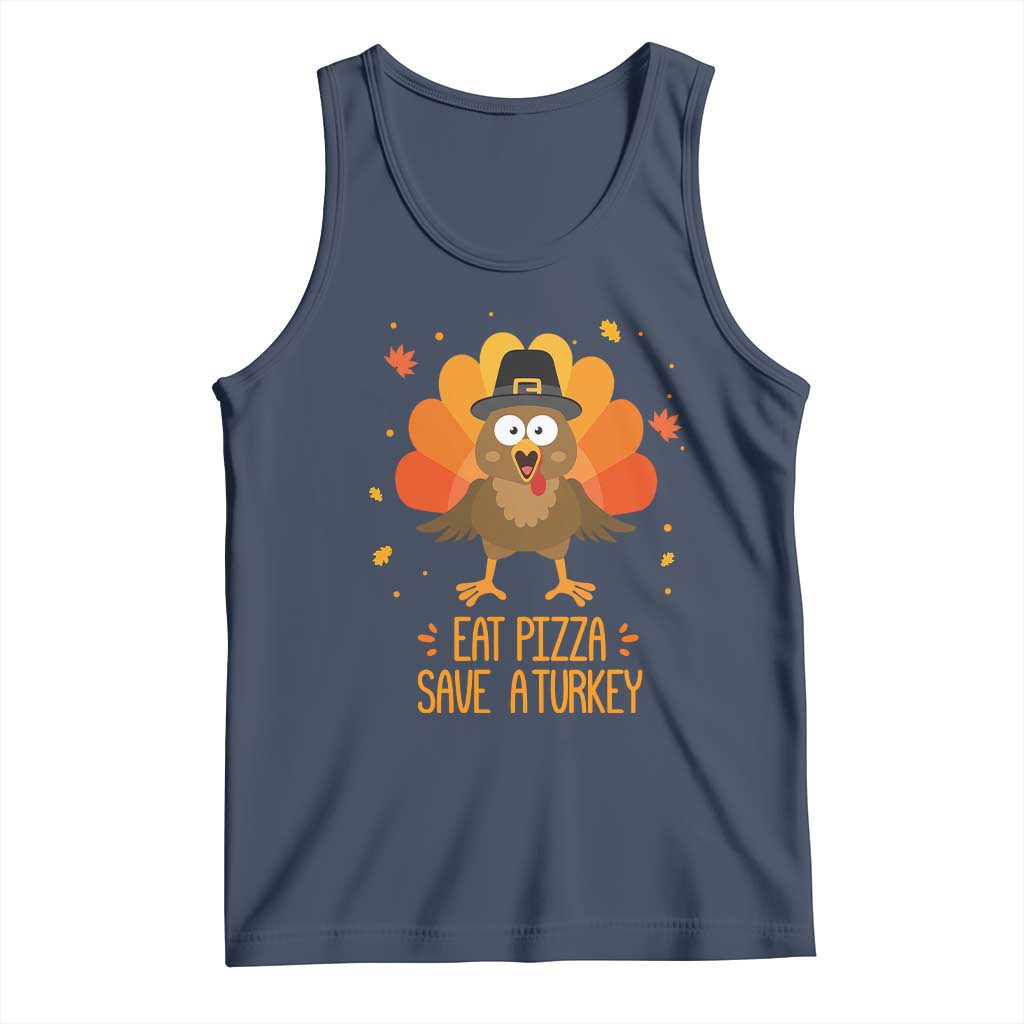 Save A Turkey Eat Pizza Tank Top Funny Thanksgiving - Wonder Print Shop