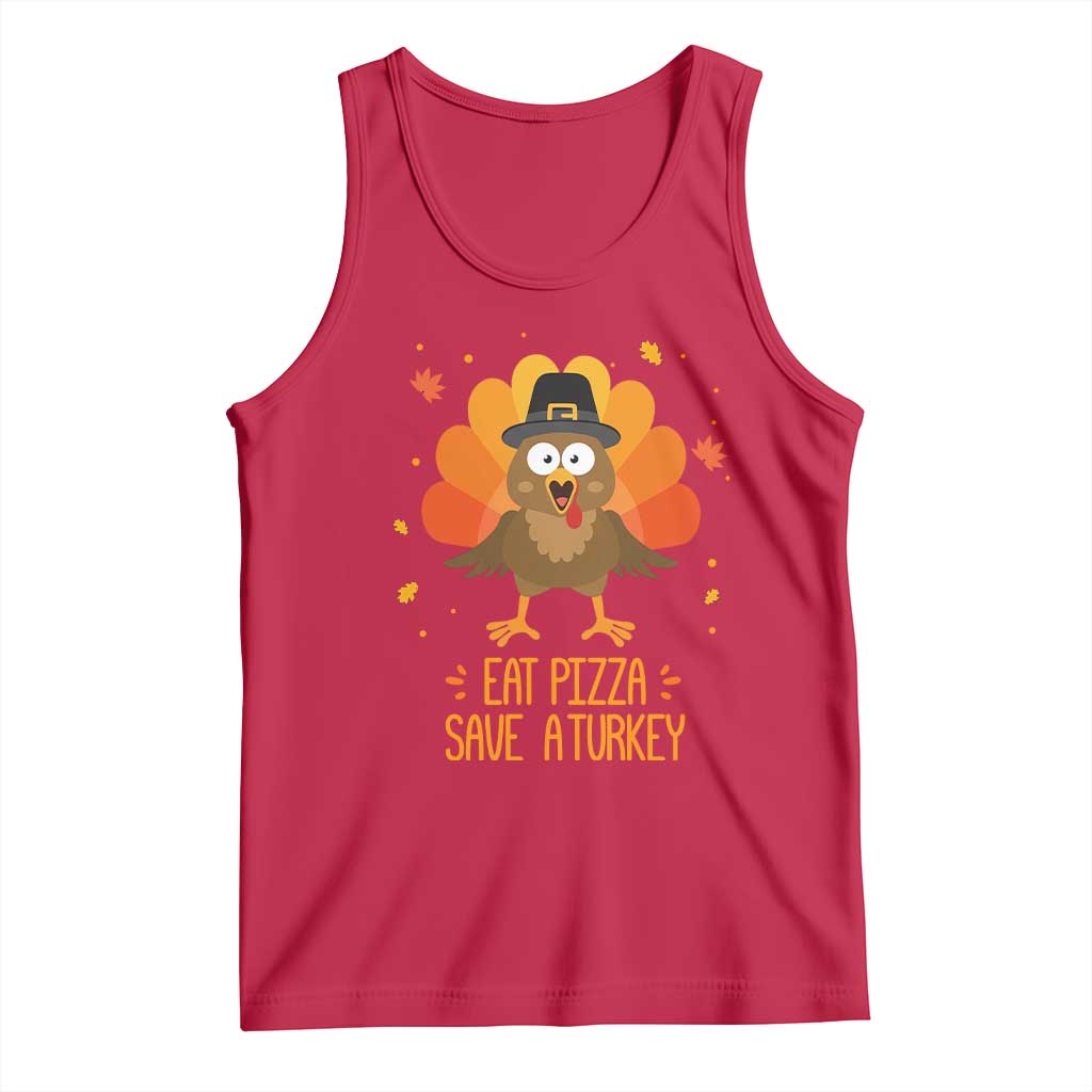 Save A Turkey Eat Pizza Tank Top Funny Thanksgiving - Wonder Print Shop