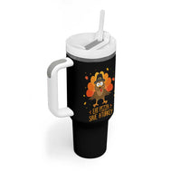 Save A Turkey Eat Pizza Tumbler With Handle Funny Thanksgiving - Wonder Print Shop
