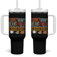 Funny Thanksgiving Tumbler With Handle Turkey Gravy Beans And Rolls Let Me See That Casserole - Wonder Print Shop