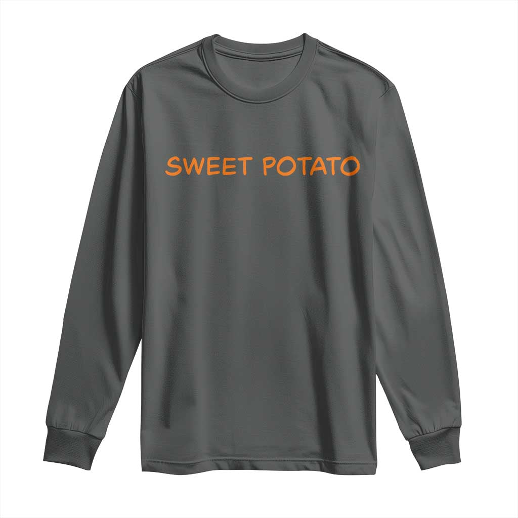 Matching Thanksgiving Couples Long Sleeve Shirt Funny Sweet Potato Fall Couple - Wonder Print Shop