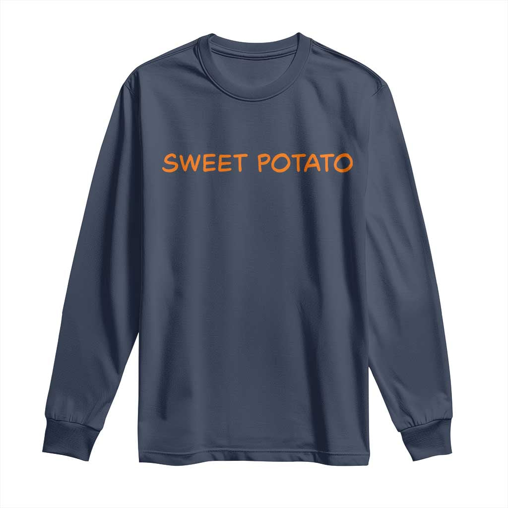 Matching Thanksgiving Couples Long Sleeve Shirt Funny Sweet Potato Fall Couple - Wonder Print Shop