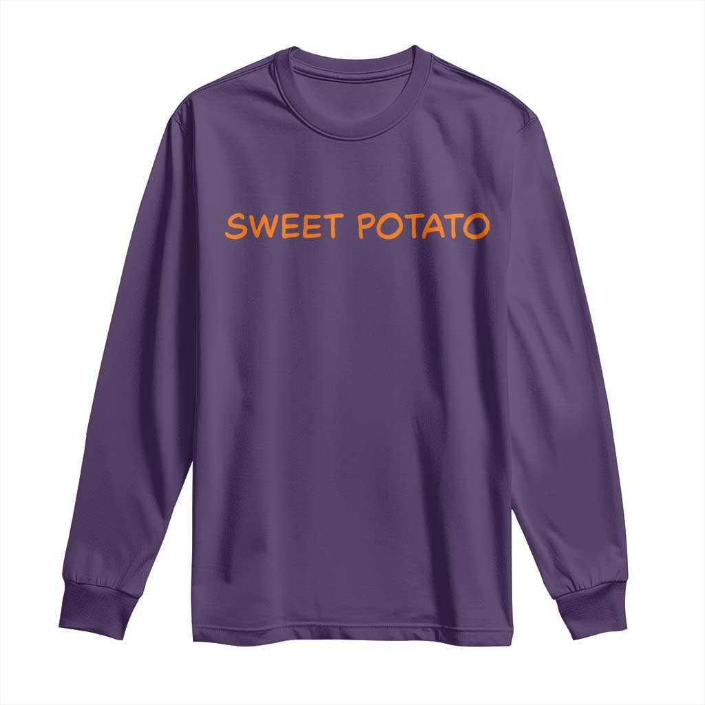 Matching Thanksgiving Couples Long Sleeve Shirt Funny Sweet Potato Fall Couple - Wonder Print Shop